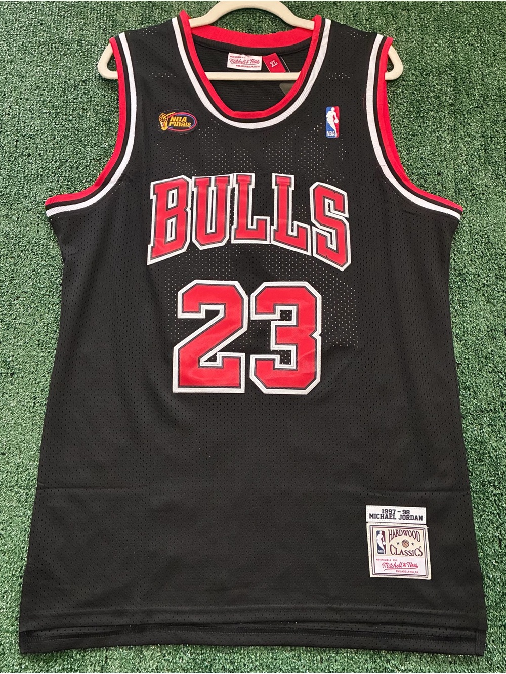 Chicago Bulls #23 Michael Jordan Retro Hardwood Classics Black